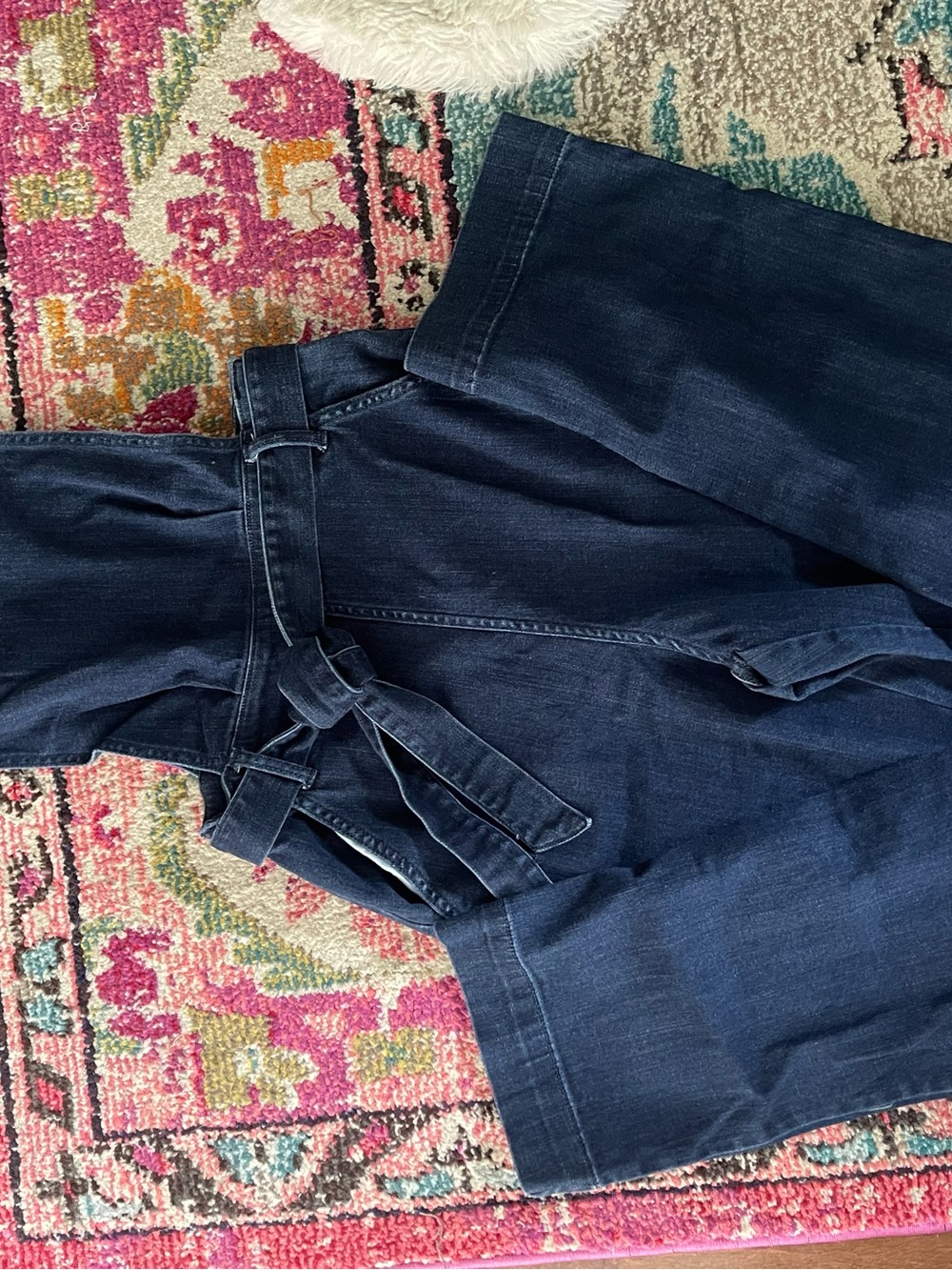 Universal Thread Men's Navy Straight Jeans with Self Fabric Belt